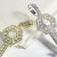 CZ Key Charm Pendant - Gold or Silver-Charms-Balara Jewelry