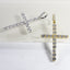 CZ Cross Charm Pendant - Gold or Silver-Charms-Balara Jewelry