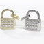 CZ Lock Charm Pendant - Gold or Silver-Charms-Balara Jewelry