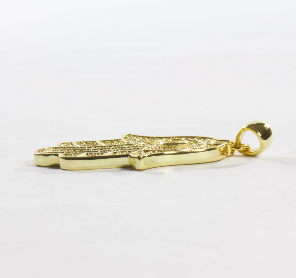 CZ Hamsa Charm Pendant-Charms-Balara Jewelry