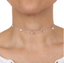 Multi Bezel CZ Drop Choker - Gold or Silver-Necklaces-Balara Jewelry