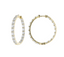 Fancy Inside and Outside CZ Huggie - Gold or Silver-Earrings-Balara Jewelry