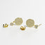Pave CZ Disc Dangling Earrings - Gold or Silver-Earrings-Balara Jewelry
