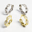 Tiny CZ diamond Shaped Huggie Earrings - Gold or Silver-Earrings-Balara Jewelry