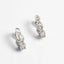 Tiny CZ diamond Shaped Huggie Earrings - Gold or Silver-Earrings-Balara Jewelry