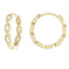 Small CZ diamond Shaped Huggie Earrings - Gold or Silver