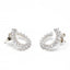 CZ Swirl Earrings - Gold or Silver-Earrings-Balara Jewelry