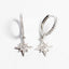 Dangling CZ North Star Huggies - Gold or Silver-Earrings-Balara Jewelry