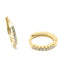 Tiny Pave Huggie Earrings - Gold or Silver-Earrings-Balara Jewelry