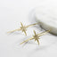 CZ Starburst through Earring-Earrings-Balara Jewelry