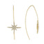 CZ Starburst through Earring-Earrings-Balara Jewelry
