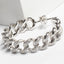 CZ Link Hoop 25mm - Gold or Silver-Earrings-Balara Jewelry