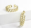CZ Link Hoop 25mm - Gold or Silver-Earrings-Balara Jewelry