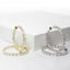 Fancy Inside and Outside CZ Huggie - Gold or Silver-Earrings-Balara Jewelry