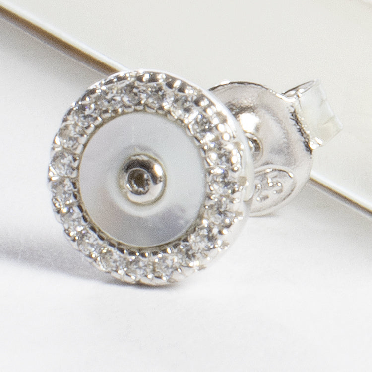 Mini MOP CZ Studs-Earrings-Balara Jewelry