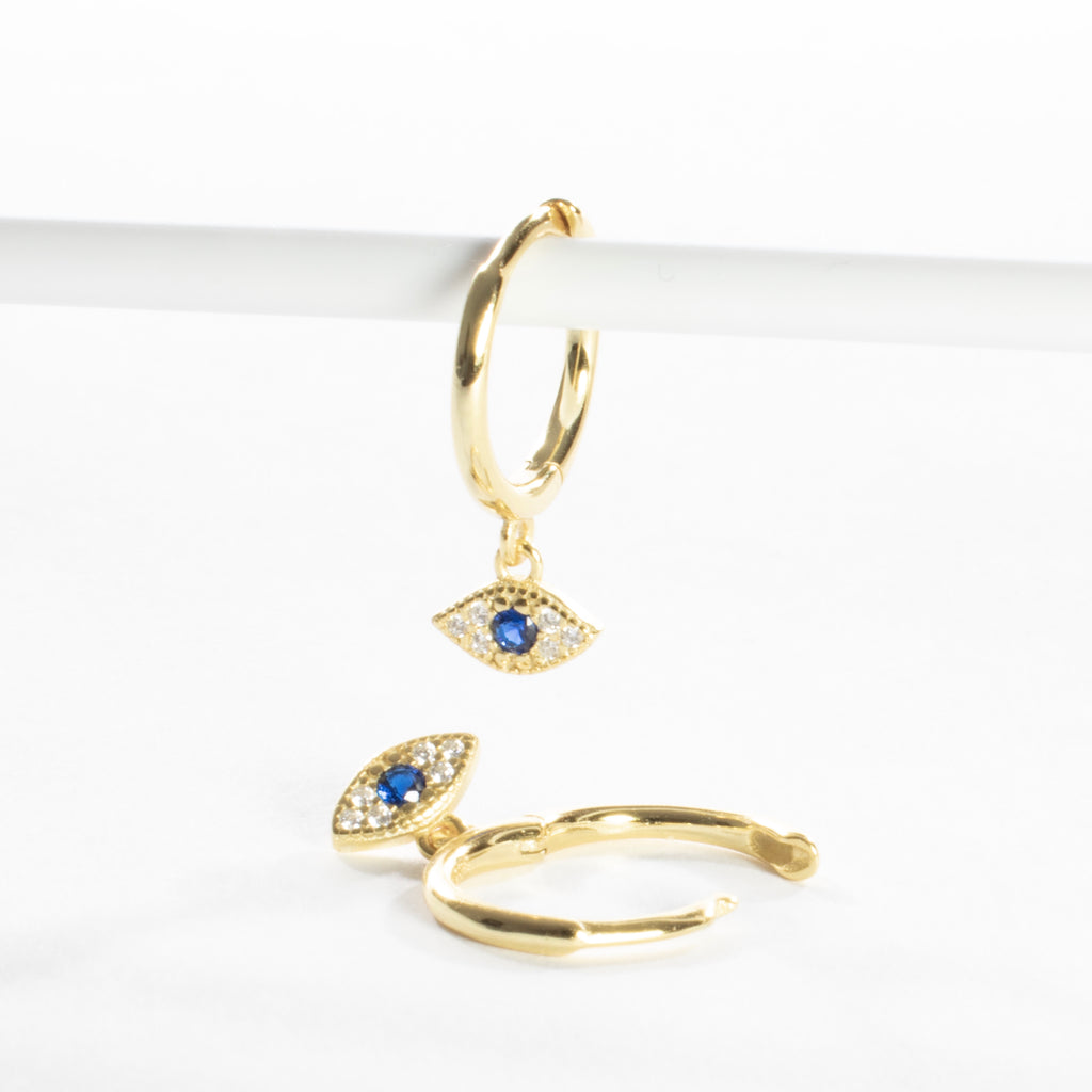Mini Evil Eye Huggie Hoop Earrings