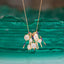 Multicolor Drop Charm Necklace - Gold