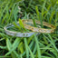 Fancy Pave CZ Evil Eye Bangle Bracelet - Gold and Silver