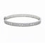 Fancy Pave CZ Evil Eye Bangle Bracelet - Gold and Silver