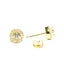 Blissful Halo Pave CZ Stud Earrings - Girls & Teens-Earrings-Balara Jewelry