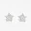 Tiny Star Shaped Pave Stud Earrings - Gold or Silver - Girls & Teens-Earrings-Balara Jewelry
