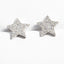 Tiny Star Shaped Pave Stud Earrings - Gold or Silver - Girls & Teens-Earrings-Balara Jewelry