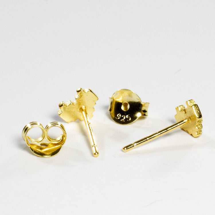 Tiny Multicolor Enamel Heart Stud Earrings - Girls & Teens-Earrings-Balara Jewelry