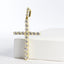 CZ Cross Charm Pendant - Gold or Silver (Large)