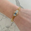CZ Hamsa - Evil Eye Bangle Bracelet - Gold and Silver