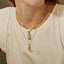 Bridesmaid CZ Tag Necklace - Gold