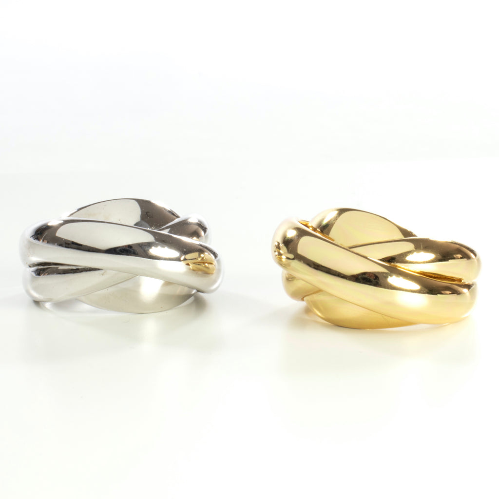 Sterling Silver Swirl Ring - Gold or Silver