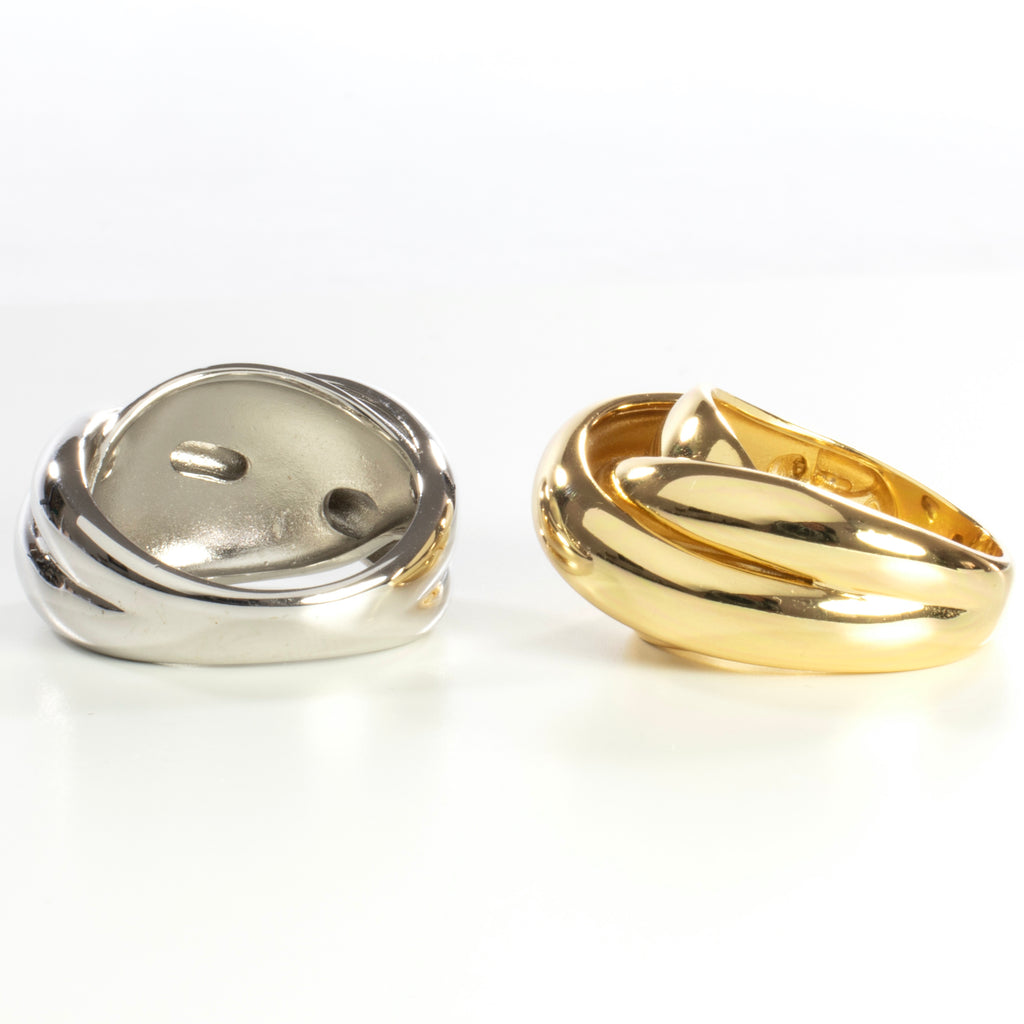 Sterling Silver Swirl Ring - Gold or Silver