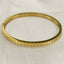 Textured Stainless Steel Bangle Bracelet - Gold