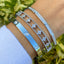 CZ Pave Bangle Bracelet - Gold or Silver