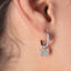 CZ Lowercase Initial Huggie Earring - Gold Or Silver