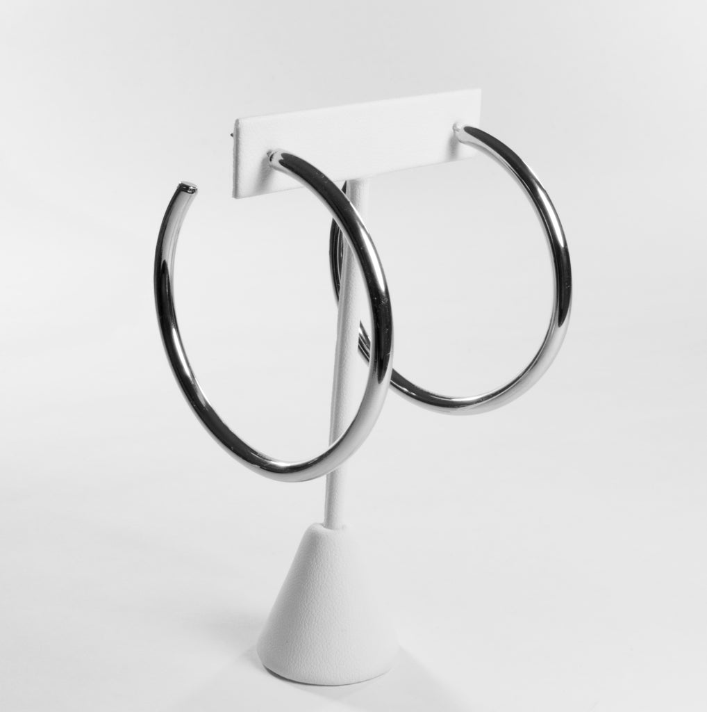 Stainless Steel Hoop Earrings 60 mm-Earrings-Balara Jewelry