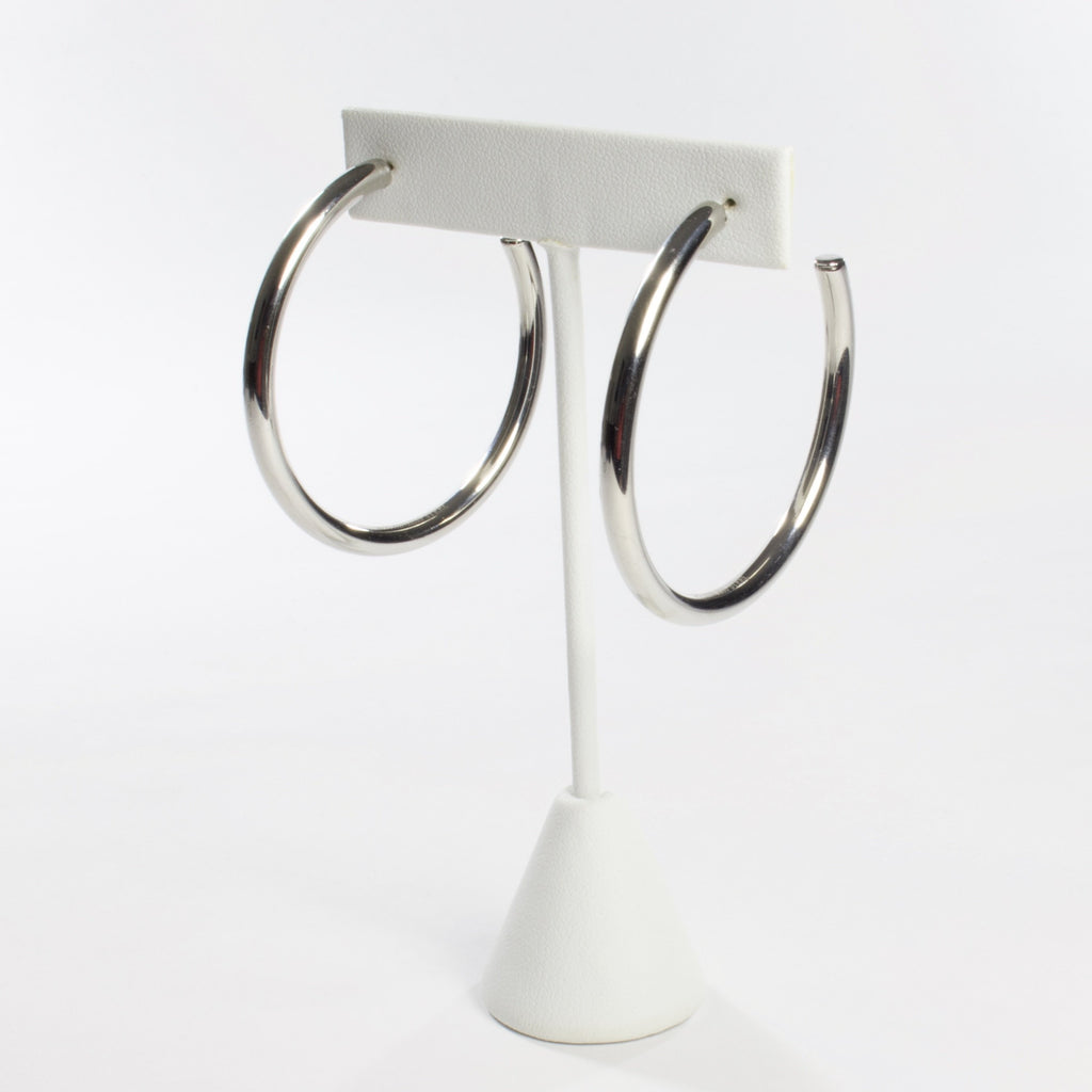 Stainless Steel Hoop Earrings 50mm-Earrings-Balara Jewelry