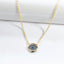 Small CZ Evil Eye Pendant Necklace - Gold