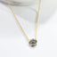 Small CZ Evil Eye Pendant Necklace - Gold