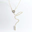 Evil Eye CZ Lariat Necklace - Gold