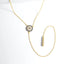 Evil Eye CZ Lariat Necklace - Gold