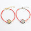 Red String Multicolor Hamsa Bracelet - Gold or Silver