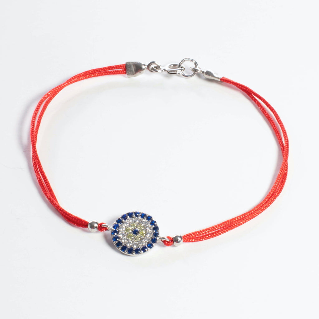 String CZ Evil Eye Bracelet