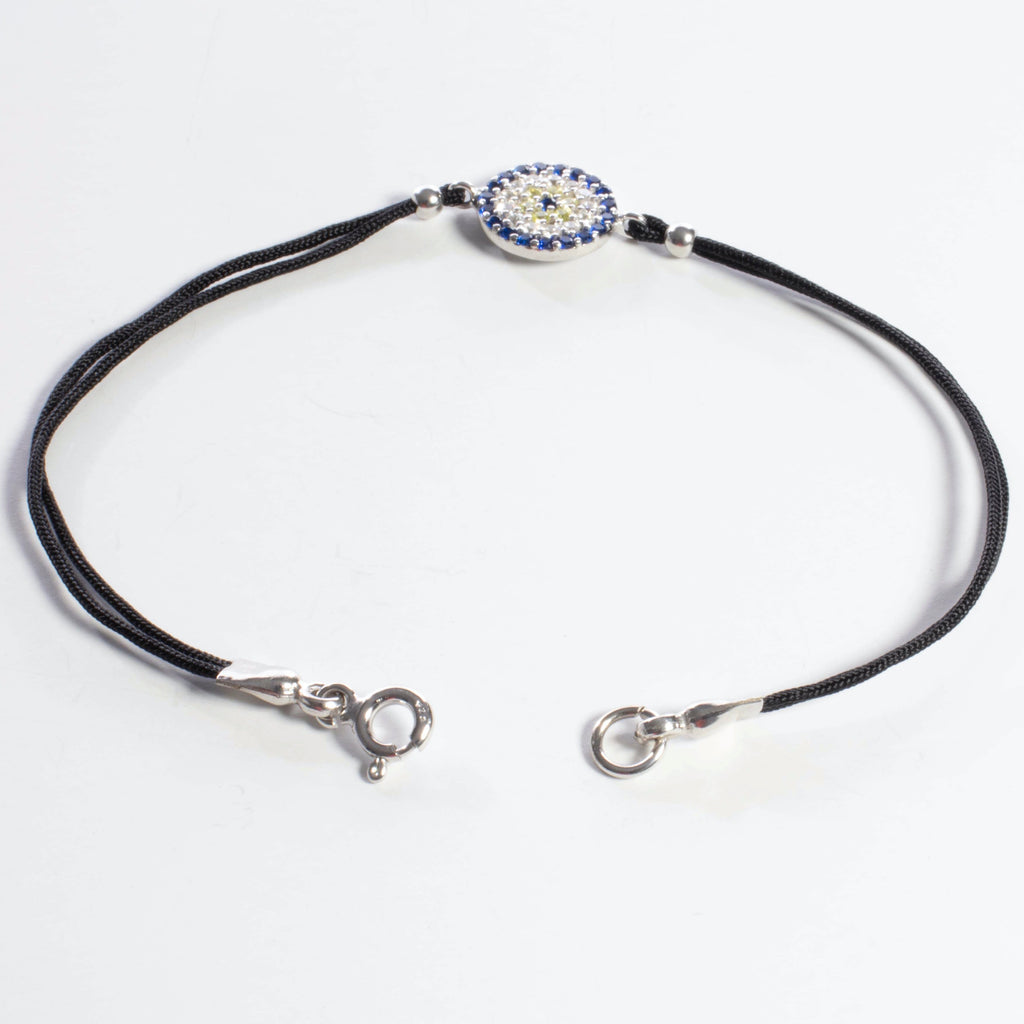 String CZ Evil Eye Bracelet