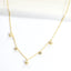 CZ Bezel/Balls Dangling Choker - Gold