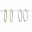 Fancy Inside and Outside CZ Huggie - Gold or Silver