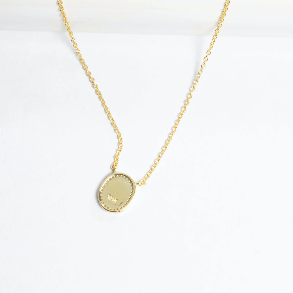 Small CZ Virgin Mary Necklace - Gold or Silver