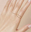 Simple Thin Stackable Pearl/ 2 CZ Ring - Gold
