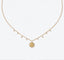 CZ Starburst Disc Necklace - Gold