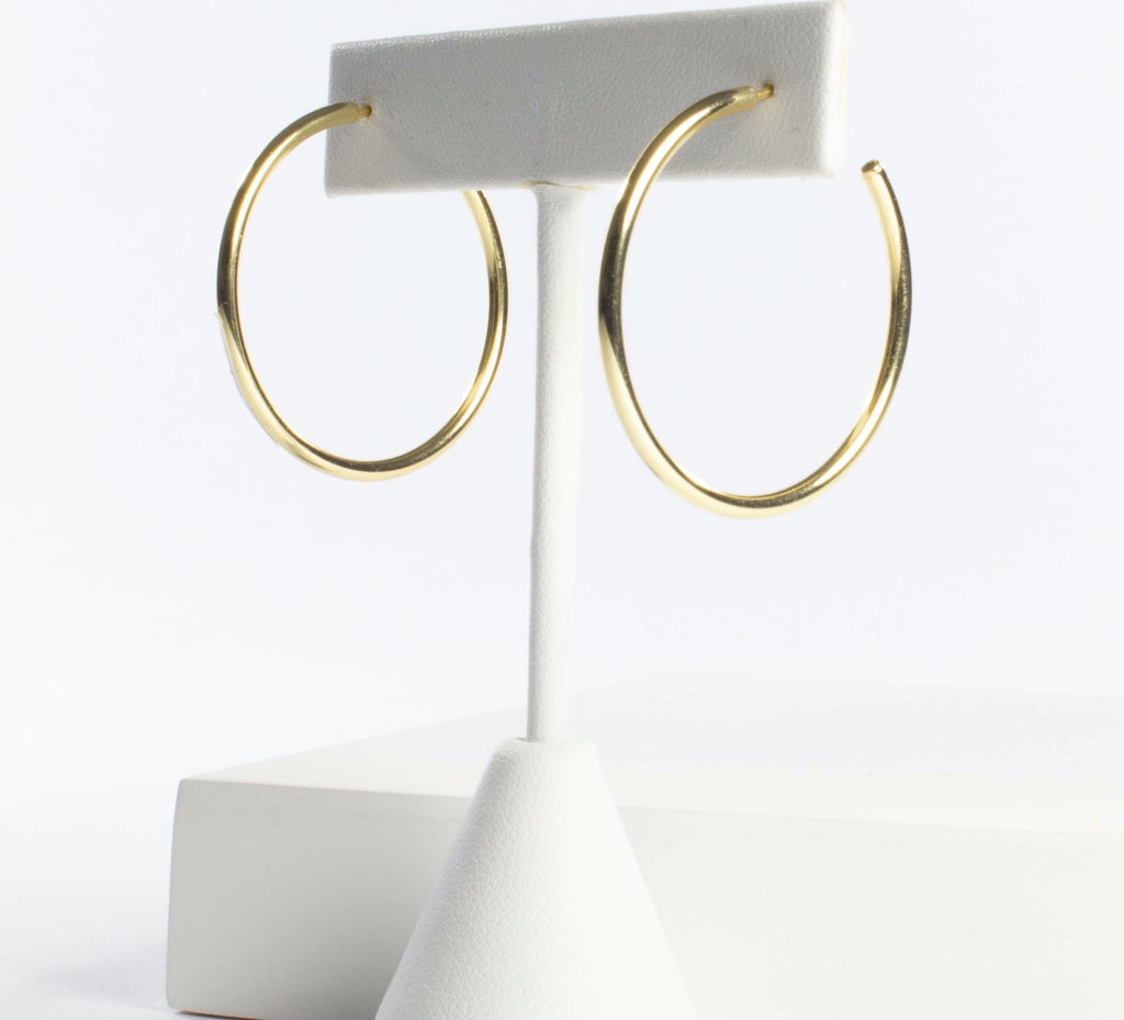 Tube Hoops 34 mm-Earrings-Balara Jewelry